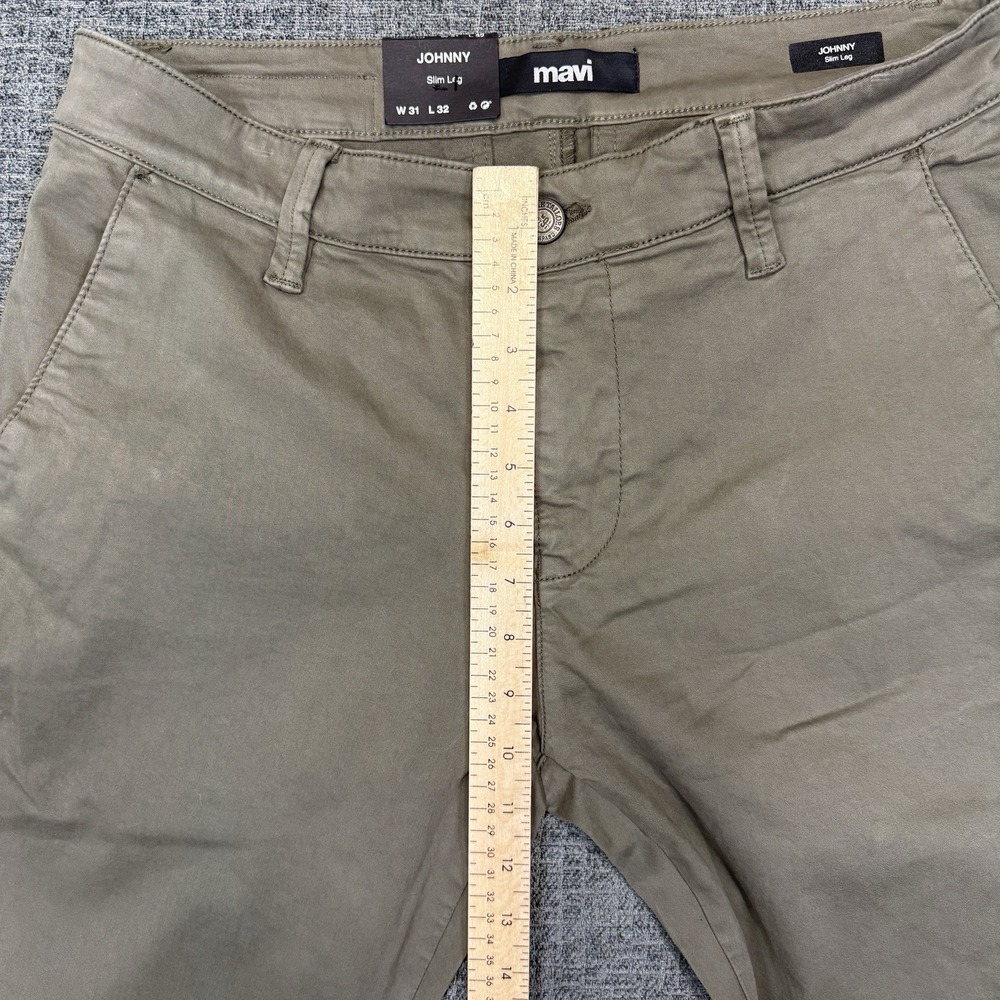 Mavi Johnny Slim Leg Pants Mens 31x32 Dusty Olive Green Twill Stretch NWT - Picture 10 of 10